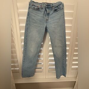 Light Blue Levi Wedgie Straight Denim Jeans